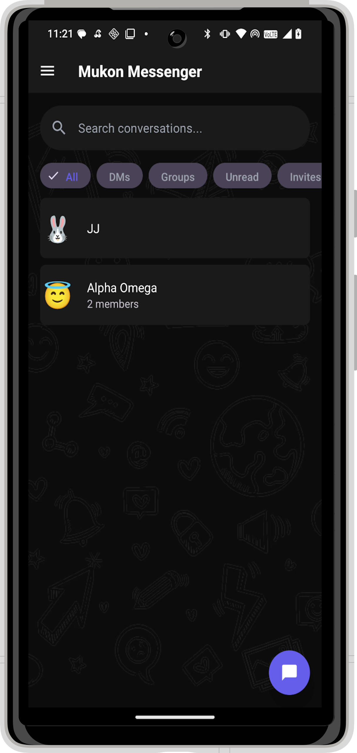 Mukon Messenger conversations